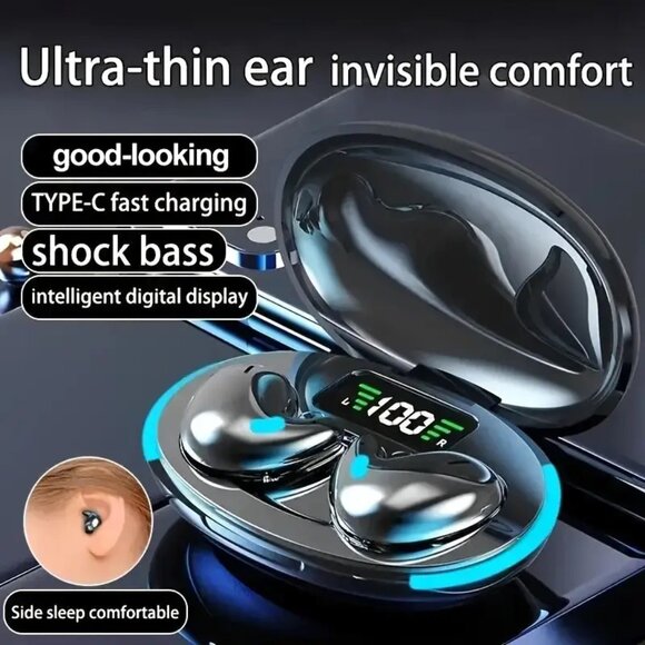 Ultra-Thin Wireless Bluetooth Headphones with Open-Air Sound, Wireless 5. 0 - Picture 5 of 6